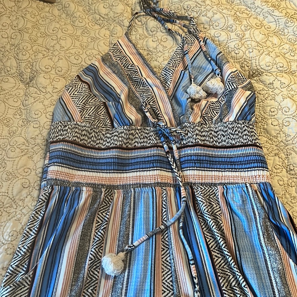 Venus Tassel Halter Crop Jumpsuit Women Size XL